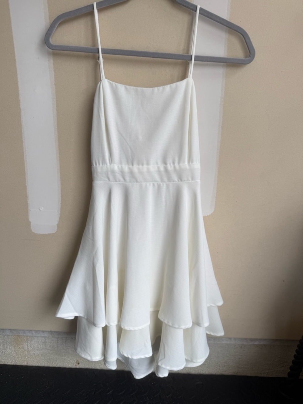 White Spaghetti-Strap Mini Dress